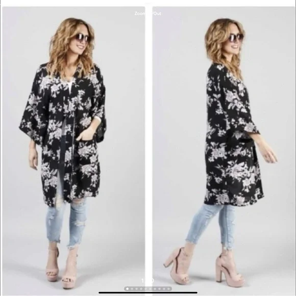 Spiritual Gangster Maya Floral Kimono boho/floral - Picture 2 of 4